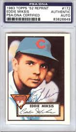 Turk Lown Autographed 1952 Topps Reprint Card #330 Chicago Cubs PSA/DNA  #83826629