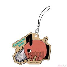 Pochita liked killing devils in hell, it was fun in hell. Pochita Wooden Tag Strap Chainsaw Man Pochita Green Anime Toy Item Picture1