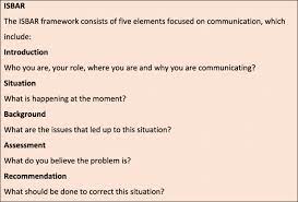 In the complex clinical environment of healthcare today, isbar is suited. Teaching Clinical Handover With Isbar Bmc Medical Education Full Text
