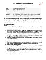 Keeping accurate records for all daily transactions. Finance And Administration Manager Job Description Pdf Financeviewer