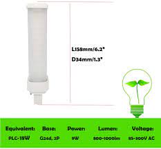 Maybe you would like to learn more about one of these? Buy 2pcs 9w G24d 2p Led Bulb E Simpo Horizontal Recessed 6 2 158mm 800 1000lm 2u Retrofit Cfl Pl C 18w Equivalent 180d Beam Pin Base Led Plug In Bulb Need Remove Ballast Daylight G24d 2pin 21mm