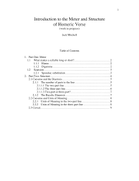 How to pronounce caesura correctly. Introduction To The Meter And Structure Of Homeric Verse