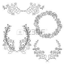Download free flower frame vectors and other types of flower frame graphics and clipart at freevector.com! Vector Wreaths And Laurel Wreaths Round Flower Vector Frames Wreath Drawing Pressed Flower Art Satin Flowers Diy