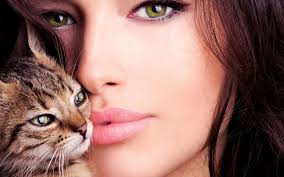 My Kitty, Kitty, model, cat, people, HD wallpaper