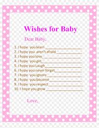Just like a baby shower guest book, your free wishes for baby printable cards are a great keepsake. Baby Shower Cards Free Beautiful 5 Best Images Of Printable Baby Shower Wishes Printable Free Transparent Png Clipart Images Download