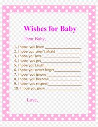 These free, printable baby shower games range from the classic baby shower games that everyone loves to some unique games that will really make the shower feel fresh and interesting. Baby Shower Cards Free Beautiful 5 Best Images Of Printable Baby Shower Wishes Printable Free Transparent Png Clipart Images Download