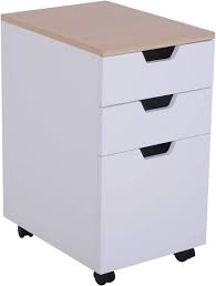 You can pull all your essentials inside, like printing paper, pens, books, or even snacks. Amazon Com Homcom 24 3 Drawer Modern Rolling Storage Cabinet Office Supply Printer Cart With Locking Wheels Furniture Decor
