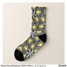 Unisex Sound Engineer Yellow Mixer Board Socks Zazzle Com Unisex Socks Yellow