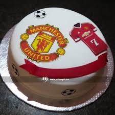 We make custom birthday cakes, weddings cakes, holiday cakes and any special theme cakes. Manchester United Cake With Jersey On Top
