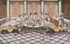 Patricians would frequently throw elaborate dinner parties. Why Did Romans Lie Down On Couches While Dining Quora