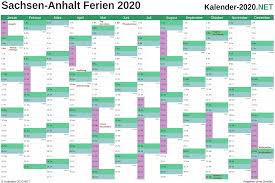 Um ein anderes jahr zu wählen, benutzen. Ferien Sachsen Anhalt 2020 Ferienkalender Ubersicht