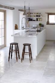 Many people love the look of stone, ceramic or porcelain tile for the kitchen, but these floors are cold and hard. 30 Beautiful Examples Of Kitchen Floor Tile