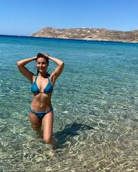 Entourage star Emmanuelle Chriqui stuns in bikini in Mykonos