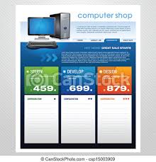 Download and use as is or customize to fit your message and style. Computer Shop Sale Brochure Templat A Vector Brochure Design With A Computer Canstock