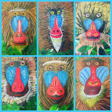 Going Bananas Over These Grade 6 Rafiki Baboons So Cute Artteachersofinstagram Teachersfollowte Safari Art Animal Art Projects Elementary Art Projects