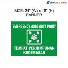 Ianya selalu diperiksa • tandakan tempat berkumpul semasa kecemasan • paparkan pelan evakuasi semasa kecemasan • lakukan latihan kebakaran dengan bantuan pihak bomba. Quicksign Ready Stock Safe Procedure First Aid Signs Emergency Assembly Point Tempat Berkumpul Semasa Kecemasan Shopee Malaysia