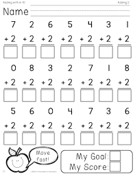 First Grade Addition Timed Tests Add Within 10 Math Fact Fluency Kindergarten Math Worksheets Addition Addition Kindergarten Kindergarten Math Assessment