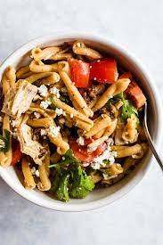 Olive Tapenade And Tuna Pasta Salad Recipe Veggie Pasta Salad Pasta Tuna Pasta