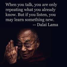 Quando você fala, você é o único...