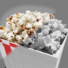 Popcorn Corns 3d Model In 2020 3d Model Uvs Popcorn