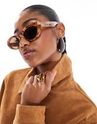 AJ Morgan AJ Morgan chunky cat eye sunglasses in vintage tort