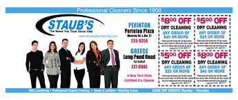 Staub S Dry Cleaning Coupons Dry Cleaning Coupons Dry Cleaning Staub