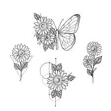 Amanda Fonseca On Instagram Ilustration Art Flowertattoo Sunflowertattoo Sunf Floral Thigh Tattoos Sunflower Tattoo Small Sunflower Tattoo Simple