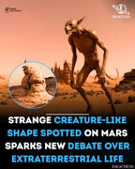 A mysterious and strange creature-like shape has been spotted on the surface of Mars, reigniting debates about the possibility of extraterrestrial life. The discovery, captured in recent high-resolution images from orbiting Mars