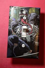 Venom Light Switch Cover Comic Book Superhero Boys Room Decor Spiderman Brock Superhero Boys Room Marvel Kids Spiderman Comic Books