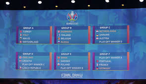 Alle gruppen der vorrundenphase der em 2021 (euro 2020) teams der gruppen a bis f wer spielt an welchem spielort? Em 2021 Gruppen Em 2020 Spielplan Termine Und Gruppen Im Uberblick 1 1