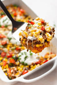 Easy Taco Casserole Recipe In 2020 Casserole Recipes Taco Casserole Taco Casserole Recipe