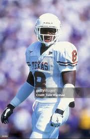Wide receiver Wane McGarity of the Texas Longhorns looks