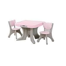 Daycare tables and preschool table and chair sets at daycare furniture direct. Thetickletoe Kids Activity Art Table With Drawer 2 Chair Set Children Pink 66 L X 66 W X 50 8 H Chair 30 L X 25 W X 27 5 Amazon In Furniture