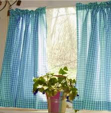 gingham check kitchen/cafe curtains