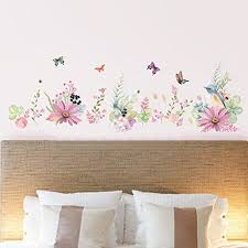 Birds And Butterflies Wallpaper Emiracleze Cyber Monday Hot Sale Beautiful Flowers Bird And Butterfly Removable Mural Wall Stickers Wa With Images Butterfly Wall Decals Wall Tapestry Diy Kids Wall Decals