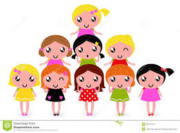 Grupo Feliz Das Meninas Ilustracao Do Vetor Ilustracao De Amizade 25071370
