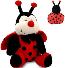 Unknown black bee visits wisteria location: Amazon Com Ladybug Stuffed Animal Plush Ladybird Beetle Soft Insect Cuddly Lady Bug Toy With Red Wings And Black Bow Bee Friend Great Present For Toddlers Kids Toys Games