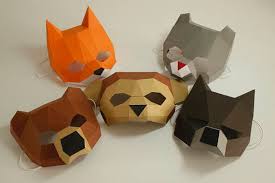 5 In 1 Kids Animal Paper Mask For Kids Pack Printable In 2020 Printable Animal Masks Mask For Kids Paper Animals