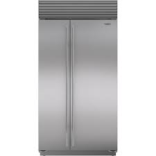 Sub Zero Bi42sidsth 42 In 23 7 Cu Ft Built In Counter Depth Side By Side Refrigerator Internal Water Dispenser Ice Maker In Stainless Steel With Tubular Ha Side By Side Refrigerator Counter