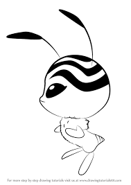 Our collection of coloring pages will introduce you more closely to ladybug cat noir gabriel agreste kwami and other cartoon characters. Learn How To Draw Bee Kwami From Miraculous Ladybug Miraculous Ladybug Step By Step Drawing Tut Ladybug Coloring Page Cartoon Coloring Pages Coloring Pages