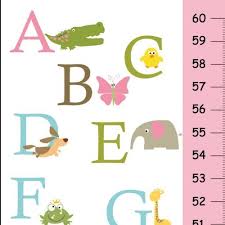 Amazon Com Canvas Growth Chart Alligator To Zebra Alphabet