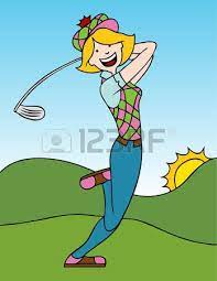 When doing this release drill you will naturally make the right motion to hold the stick in your right hand, as if it were a golf club. Cartoon Of A Woman Swinging A Golf Club On The Course Golf Clip Art Ladies Golf Golf Art