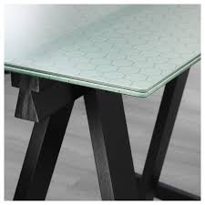 Glasholm Oddvald Table Glass Honeycomb Pattern Black Ikea Glass Table Ikea Glass Table Honeycomb Pattern