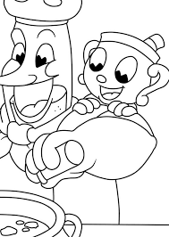 36+ baker coloring pages for printing and coloring. Cuphead And Chef Saltbaker Coloring Page Coloring Page Free Printable Coloring Pages For Kids