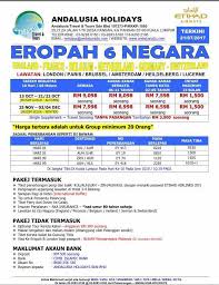 Untuk mengetahui jadwal umrah esq bersama trainer esq. Jom Melancong Eropah 6 Negara Andalusia Alor Setar Facebook