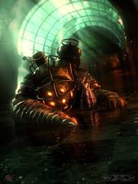 Bioshock Big Daddy And Little Sister Wallpaper Mike Ballan Bioshock Bioshock Art Bioshock Artwork
