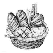 Download Premium Vector Of Hand Drawn Bread Basket Isolated 410388 How To Draw Hands Boho Art Drawings Bread Basket