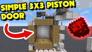 In regard it, the circuits that deliver electricity to wiring correctly is relatively easy. How To Make A Simple 3x3 Piston Door Minecraft Redstone Tutorial Youtube