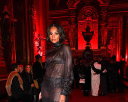 Ciara in a head-to-toe sequin and feathered gown at the 2019 Met Gala