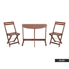 Table en bois vintage sur balcon avec cuisine. Survival Salon De Balcon Table Et 2 Chaises Selsey
